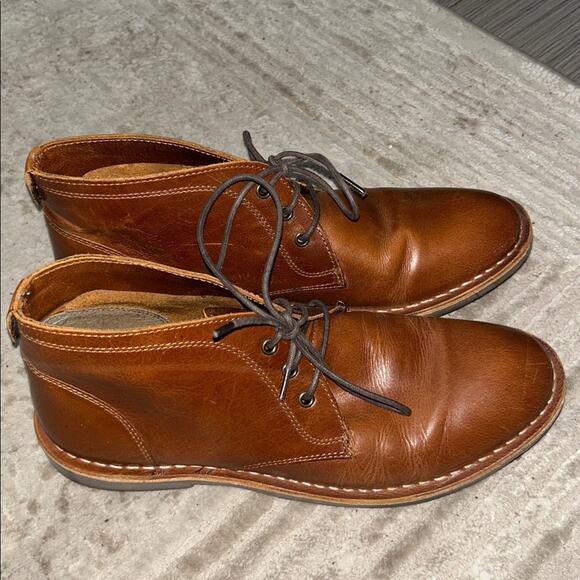 Crown Vintage Brown Leather Chukka Boots Lace Up Casual Dress Boots Men’s Size 9 main image 5